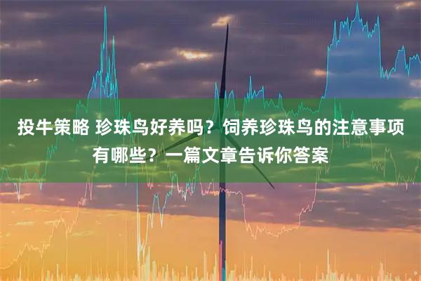 投牛策略 珍珠鸟好养吗？饲养珍珠鸟的注意事项有哪些？一篇文章告诉你答案